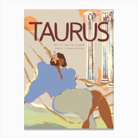 Taurus Zodiac Sign Canvas Print