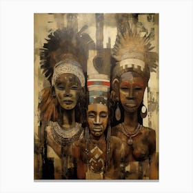 Serenade of Ancestors: Echoes of African Tribes Canvas Print