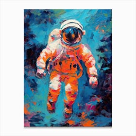 Astronaut Colourful Oil Painting 2 Canvas Print