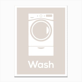 Laundry Print Neutral Wash Canvas Print
