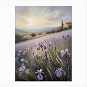 France National Flower the Iris Landscape Art Canvas Print