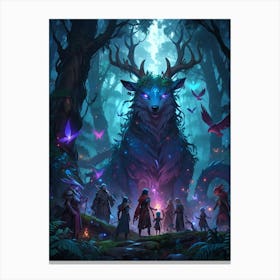 Forest In The Night Canvas Print