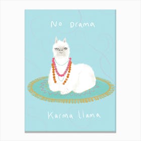 No Drama Karma Llama Canvas Print