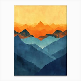 Sunset Over The Mountains 4 Canvas Print