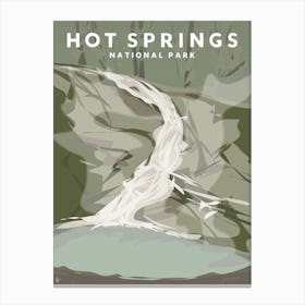 Hot Springs National Park, Arkansas Travel Poster Canvas Print