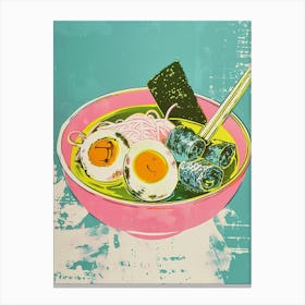 Ramen Duotone Silkscreen 3 Canvas Print