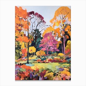 Autumn Gardens Painting Royal Botanic Gardens Melbourne 7 Canvas Print