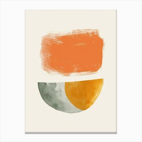 Golden Fragments Of Retro Dreams Mid Century Style Canvas Print