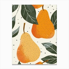 Pears Close Up Illustration 4 Canvas Print