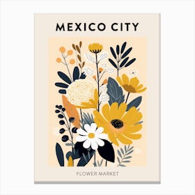 Flower Market Poster Mexico City Mexico 2 Canvas Print