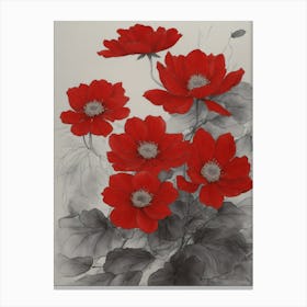 Red Anemones Canvas Print