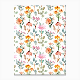 Watercolor Floral Pattern 1 Stampe su tela