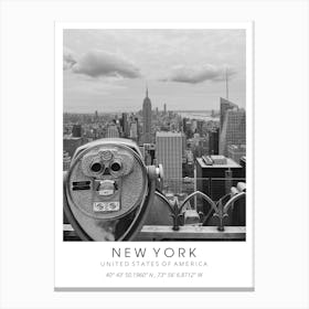 Black And White New York Canvas Print