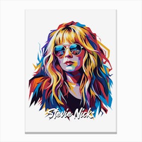 Stevie Nicks 03 Portrait Music Icon WPAP Pop Art Style Canvas Print