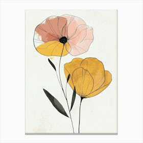 Venice Flower Market Boho Minimalist Style 1 Canvas Print