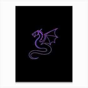 Purple Dragon Canvas Print