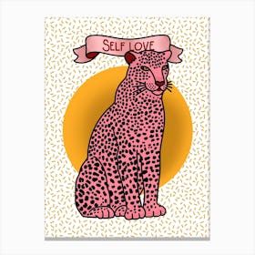 Self Love Pink Leopard Canvas Print
