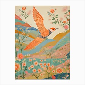 Maximalist Bird Painting Barn Swallow 1 Canvas Print
