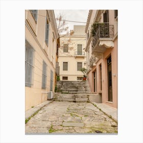 Alleyway In The Plaka Of Athens Canvas Print