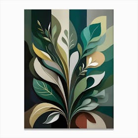 Abstract Leaves Canvas Art Canvas Print