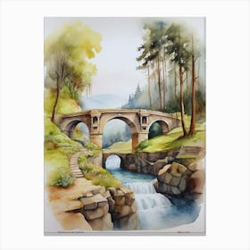 Bridge Over The Stream.4 Canvas Print