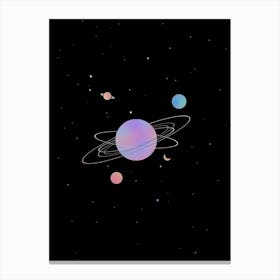 Planets In The Sky Canvas Print