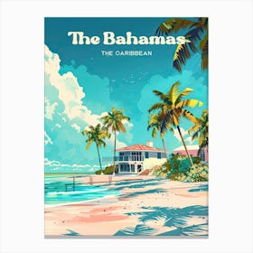 The Bahamas Caribbean Island Art Illustration Leinwandbild