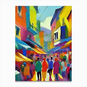 Colorful Market Canvas Print