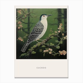 Ohara Koson Inspired Bird Painting Cuckoo 2 Poster Canvas Print