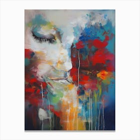 Abstract Of A Woman'S Face Canvas Print