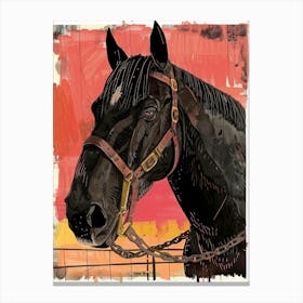 Black Horse Canvas Print