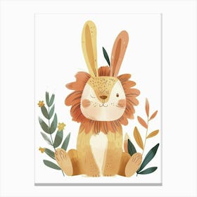 Lionhead Rabbit Kids Illustration 3 Canvas Print