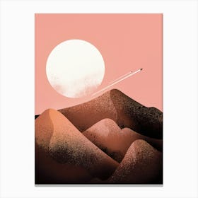 Peach Fuzz Dunes Canvas Print