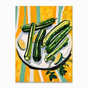 Zucchini Summer Illustration 3 Canvas Print
