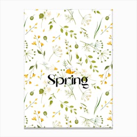 Spring Floral Pattern Canvas Print