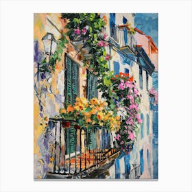 Balcony Painting In Salerno 3 Canvas Print