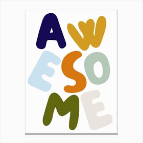 Awesome Poster 4 Canvas Print