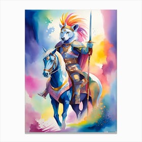 Knight On Horseback 2 Canvas Print