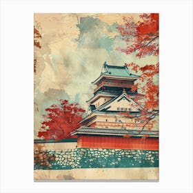 Kanazawa Castle Mid Century Modern 2 Canvas Print
