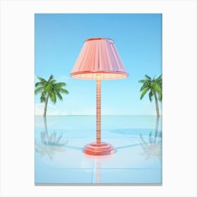 Lamp On The Beach Canvas Print