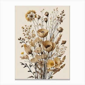 Fleurs Sechees, Dried Flowers Exhibition Poster 23 Art Print (8) Canvas Print