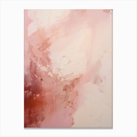 Pink And White, Abstract Raw Painting 3 Canvas Print