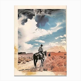 Big Sky Country Cowboy Collage 2 Canvas Print