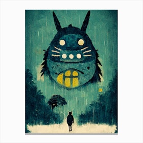 Totoro Basquiat Style 3 Canvas Print
