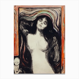 Madonna, Edvard Munch Canvas Print