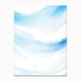 Blue Ocean Wave Watercolor Vertical Composition 12 Canvas Print