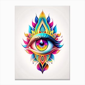Spiritual Awakening, Symbol, Third Eye Tattoo 2 Canvas Print