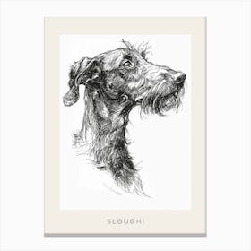 Sloughi Dog Line Sketch 1 Poster Canvas Print