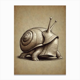 Snail With A Crown Canvas Print