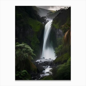 Kaihūrāngu Falls, New Zealand Realistic Photograph (2) Canvas Print